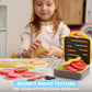 Play Food Toy For 3 4 5 6 Year Old Kids, 35 Pcs Play Kitchen Accessories, Interactive Panini Sandwitch Making Toy With Menu And