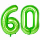 Number Balloons 40 Inch Green Birthday Party Decorations 60St Digital Jumbo Helium Foil Mylar Balloon