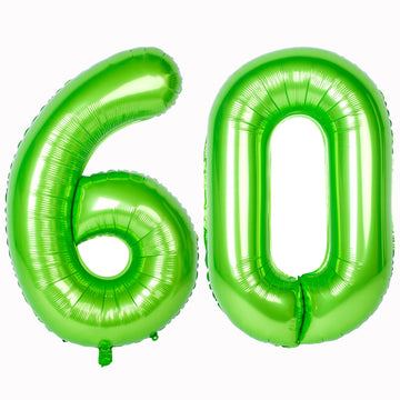 Number Balloons 40 Inch Green Birthday Party Decorations 60St Digital Jumbo Helium Foil Mylar Balloon