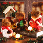 Hydren 3 Pieces Christmas Bear Stuffed Animals Dressed As Elk Snowman Santa Christmas Cute Bear Plush Set 7 Inch Soft Plush Bear