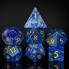 UDIXI Lasurite Stone Dice Set D&D 7PCS Gemstone Dice Polyhedral DND Dice with Gift Case for Dungeons and Dragons Role Playing Ga