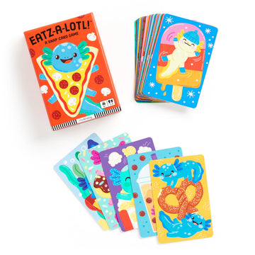 Mudpuppy Eatz-a-lotl! - Axolotl Version of Classic Kids Snap Card Game with Cute Illustrations of Axolotls for Children Ages 4 a