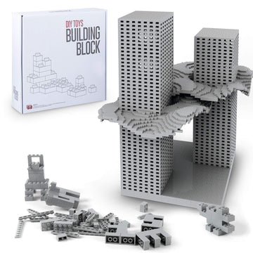 Lekebaby Building Bricks 1500 Pcs Basic Building Blocks, Compatible With All Major Brands (Gray)