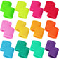 Bememo 24 Pcs Neon Wristbands For Kids End Of The Year Student Gifts Bulk Tennis Wrist Sweatbands 80S Neon Youth Basketball Wris