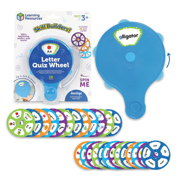 Learning Resources Skill Builders! Letter Quiz Wheel, Alphabet Flash Cards, Reading Games, Sight Words Flash Cards Kindergarten,