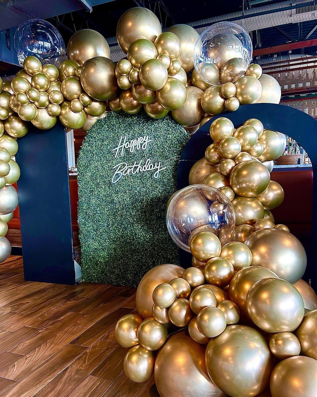 Bezente 18 Inch Metallic Gold Balloons - 30 Pack Large Chrome Latex Balloons for Weddings, Baby Showers, Graduations, and Birthdays