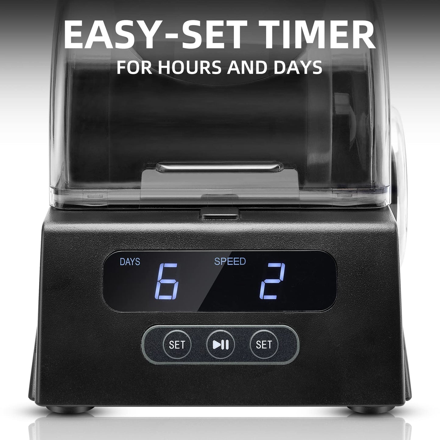 Tryes Rock Tumbler Kit Adults - Rock Polisher Tumbler With Noise Reduction Cover, Speed&Timer Control, Includes 4 Polishing Grits, Rough Gemstones, Learning Guide Etc., Great Science Gift For All Ages