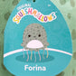 Squishmallows Kellytoy Sea Life Squad Plush Toy (8'' Forina The Green Spotted Jellyfish)