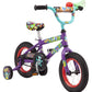 Pacific Funny Monsters Character Kids Bike For Boys And Girls, Ages 3-5 Year Old, 12-Inch Wheels, Steel Frame, Coaster Brakes, Adjustable & Quick Release Seat, Purple
