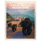 MyPuzzle Great Smoky Mountains National Park: Bear Jam  Vintage Poster - enhanced 100 Piece Jigsaw Puzzle for mature-themeds