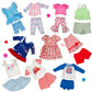 ZQDOLL 23 Pcs Doll Clothes Set for 18 Inch American Dolls - Multicolor, Elastic Material, Includes Clothing and Accessories