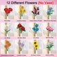 Emannon Flowers Bouquet Building Set, 12 Artificial Flowers 1064 Pcs Bricks Blocks Toy For Adults & Kids, Botanical Collection G