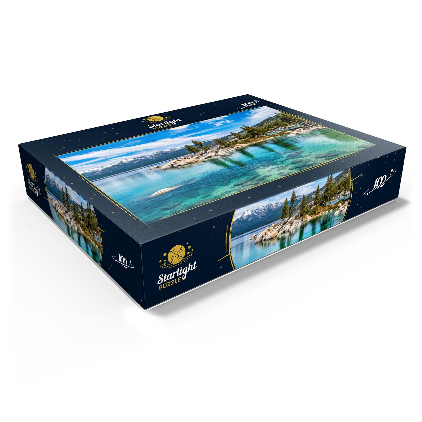 MyPuzzle The Beautiful Crystal Clear Waters of Lake Tahoe - enhanced 100 Piece Jigsaw Puzzle for mature-themeds