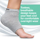 Zentoes Moisturizing Heel Socks 2 Pairs Gel Lined Toeless Spa Socks To Heal And Treat Dry, Cracked Heels While You Sleep (Mens L