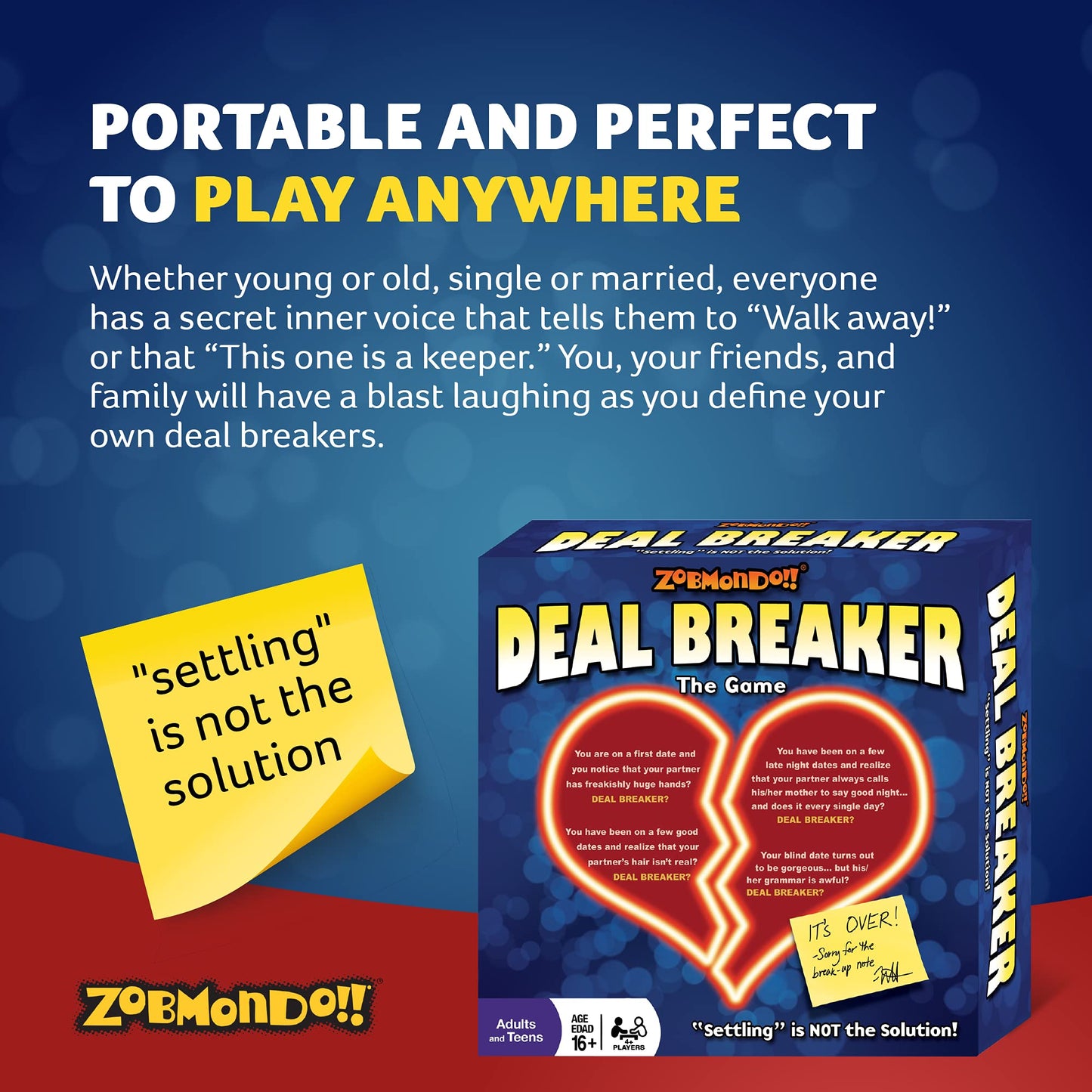 Zobmondo!! Deal Breaker mature-themed Party Dating Card Game  mature-themed Games for Game Night and Date Night