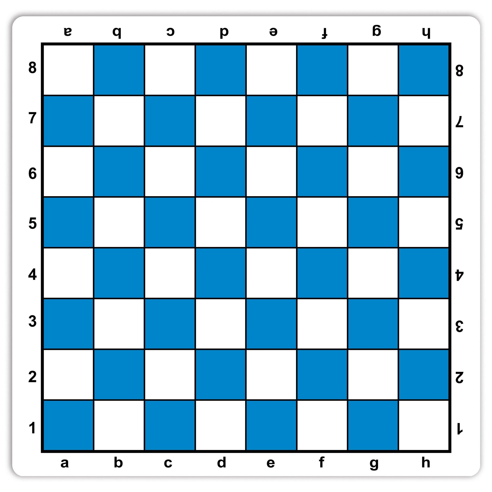 WE Games Mousepad Chess Board 20 in. Blue Color with Classic Design - enhanced Tournament Chess Mat  Perfect Travel Chess Board for mature-themeds