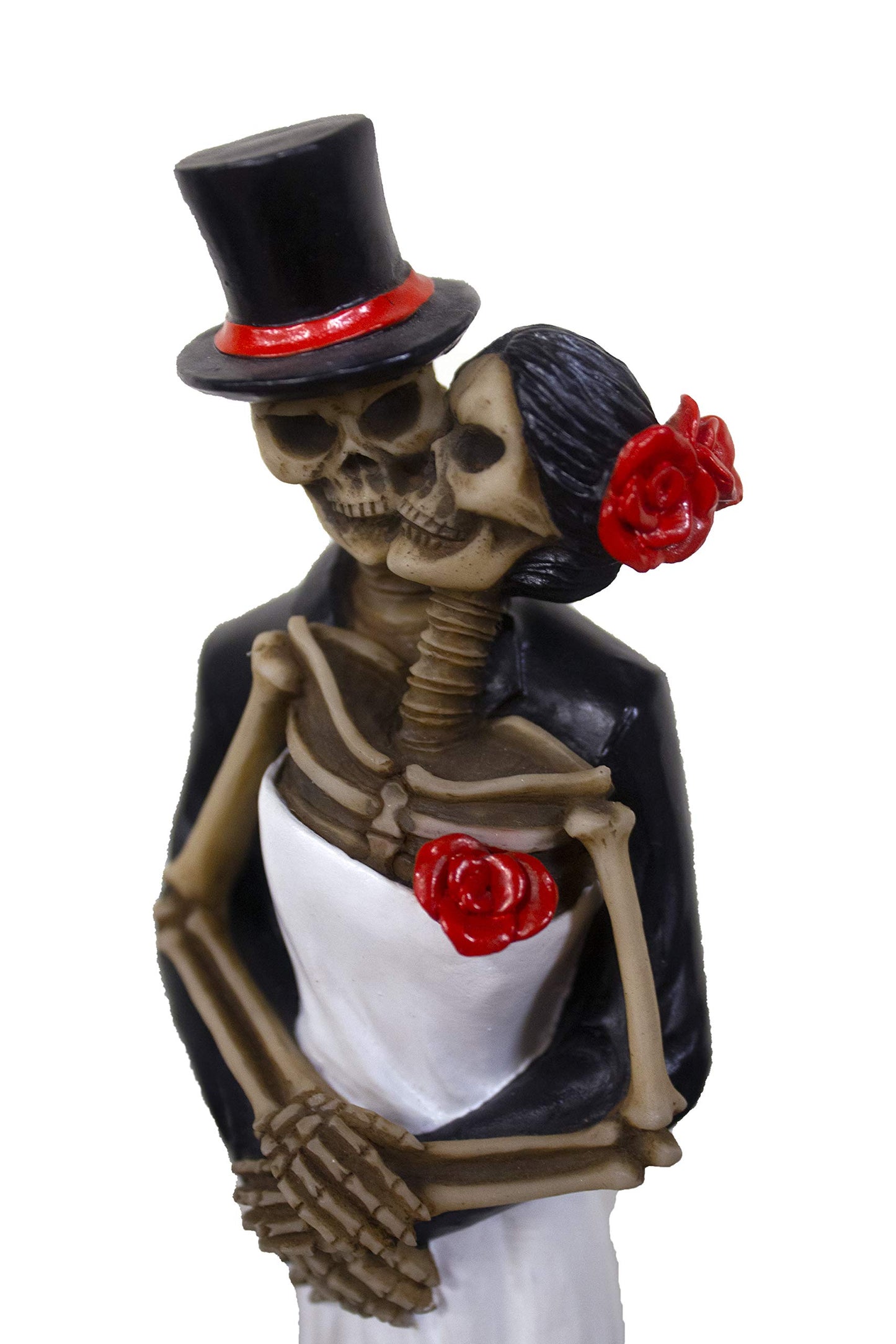 Dwk 8' Till Death Day Of The Dead Dia De Los Muertos Skeleton Couple Decorative Figurine Bride And Groom Mini Statue Wedding Cake Topper