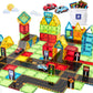 Hahaland Magnetic Tiles Road Set - Magnetic Construction Toys With Cars For Ages 3-5 Toddlers Kids Preschool Montessori Toys For 3 4 5 6 7 Year Old Boys Girls Easter Birthday Gifts