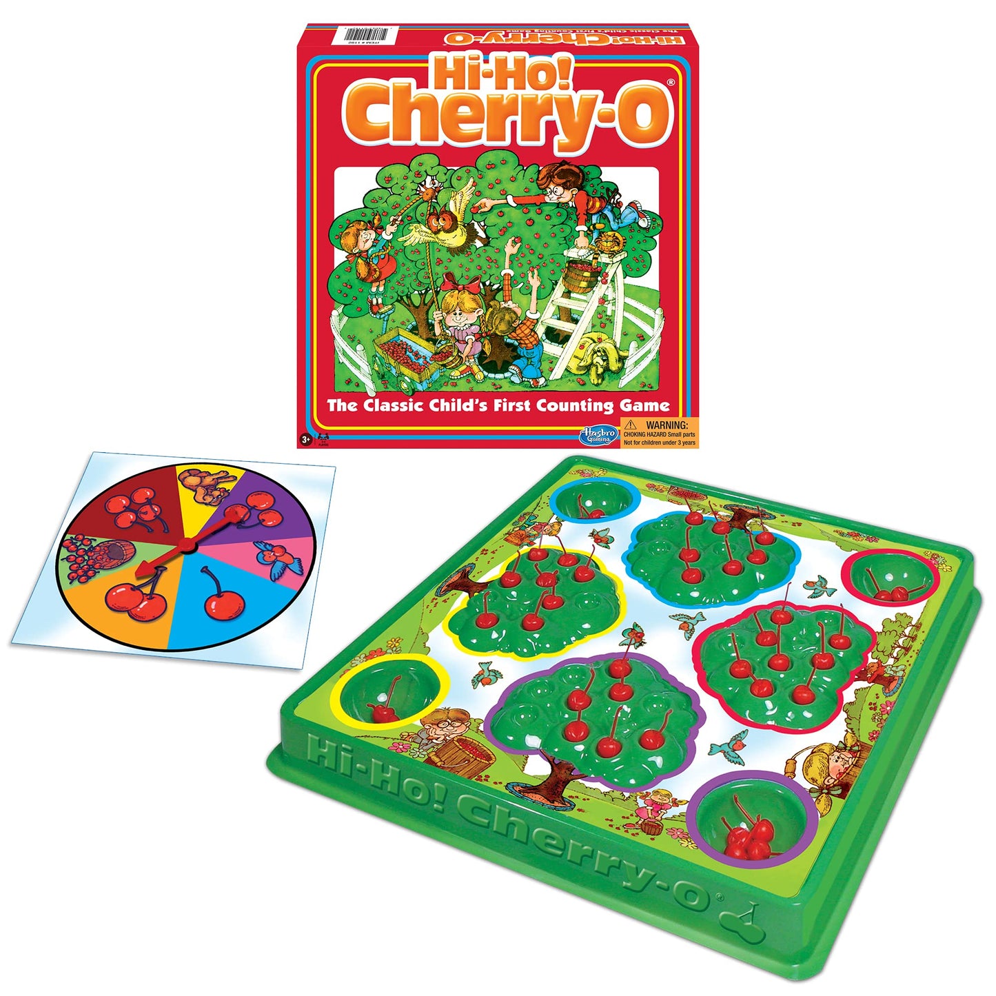 Winning Moves HI-Ho Cherry-O Game for Kids, Classic Counting Game, 2-4 Players, Ages 3+, Multicolor, Model 1192