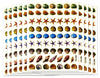 SHELL01 - 10 Sheets Shell and Starfish Decorative Scrapbook, Reflective Stickers for Kids - Size 4 X 5.25 Inch./sheet by Sticker
