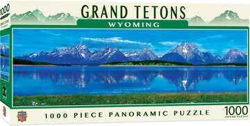 MasterPieces - 1000 Piece Jigsaw Puzzle, Grand Tetons Panoramic, Fun for Adults, Family, Kids 13x39