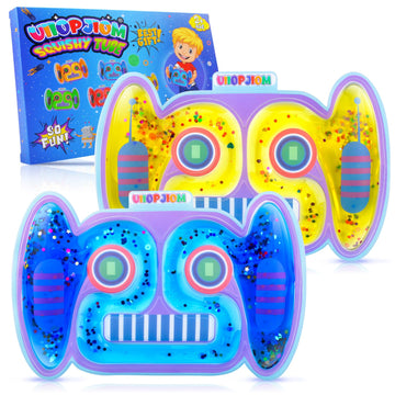 Uiiopjiom 2Pc Autism Sensory Toys Easter Basket Stuffers For Boys, Adhd Autistic Airplane Travel Toys, Cool Squishy Robot Fidget