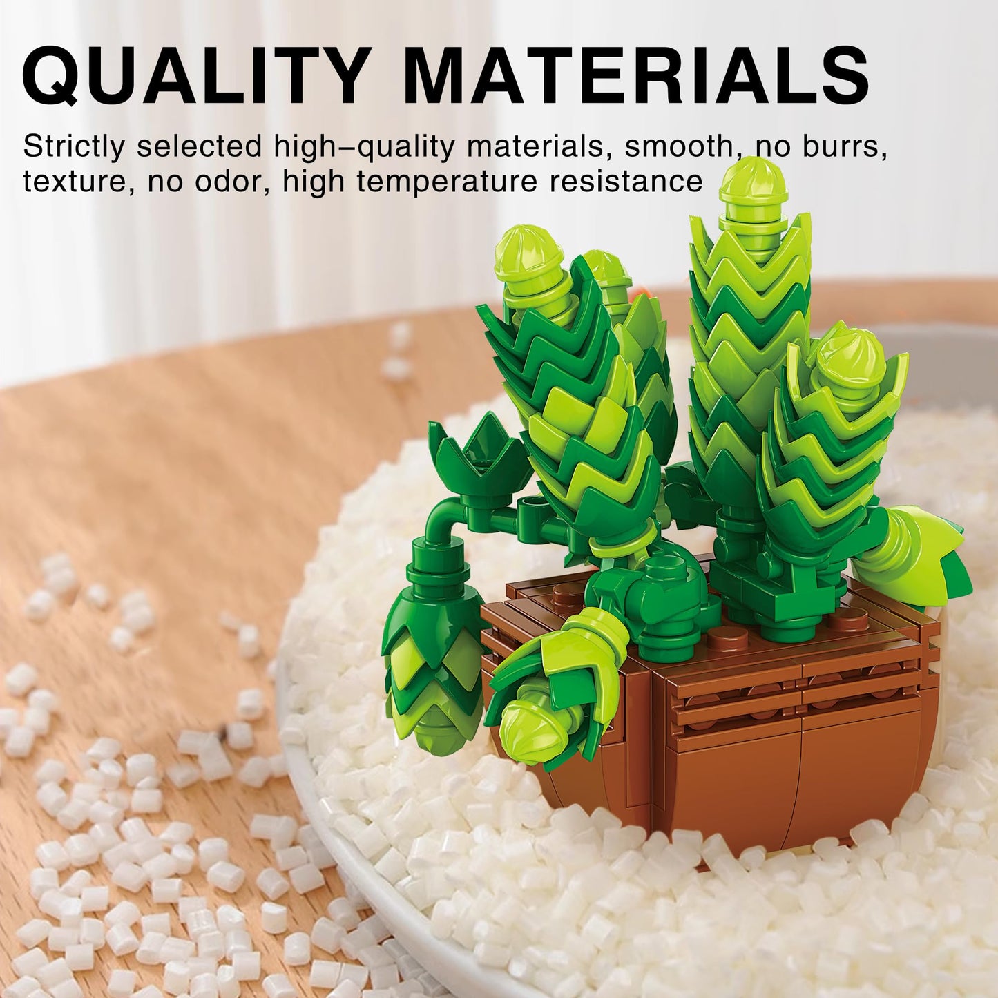 Sawaruita 10 Pack Succulents Plants Flowers Bonsai Building Set - Botanical Collection Building Toys for mature-themed -Gifts for Mother's Day  Valentine's Day Easter Party Favors