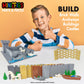 Minizfigs 265 Pieces Tan Masonry Profile Bricks Set Building Blocks for Bulk Brick Wall Parts and Pieces City Castle Medieval Co