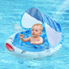 Zooawa Baby Swimming Floats For Pool With Safety Seat,Infant Baby Pool Float No Flip Thicken Swim Training For Baby Of 3-12 Mont