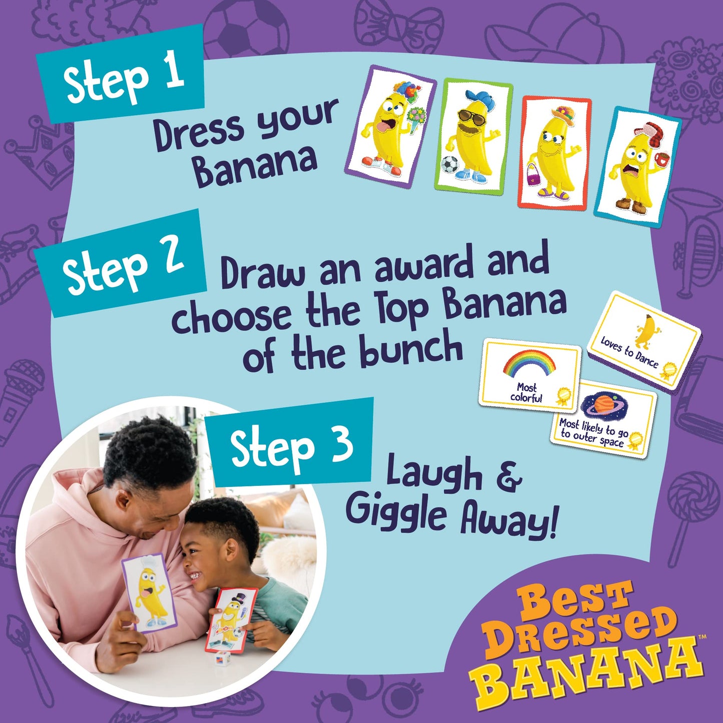 Peaceable Kingdom Best Dressed Banana Cooperative Board Game, Ideal for 2-4 Players Ages 4 and Up