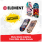 TECH DECK, Ultra DLX Fingerboard 4-Pack, Element Skateboards, Collectible and Customizable Mini Skateboards, Kids Toy for Ages 6