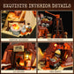 FUNWHOLE Wild West Gold Mine Lighting Building-Bricks Set - Western Prospectors Dig Entrance 658 Pcs Mining Playset for mature-themeds and West Lovers