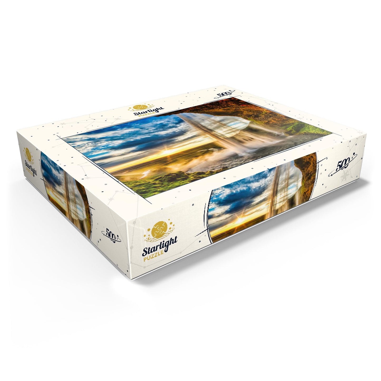Mypuzzle Seljalandsfoss Waterfall At Sunset Iceland - Premium 500 Piece Jigsaw Puzzle For Adults