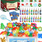 MINISENTIALS Magic Water Elf Toy Kit - Aqua Elves Gel Kit - Christmas Theme 20 Colors Fairy Gel 10 Molds Squishy Maker - Party F