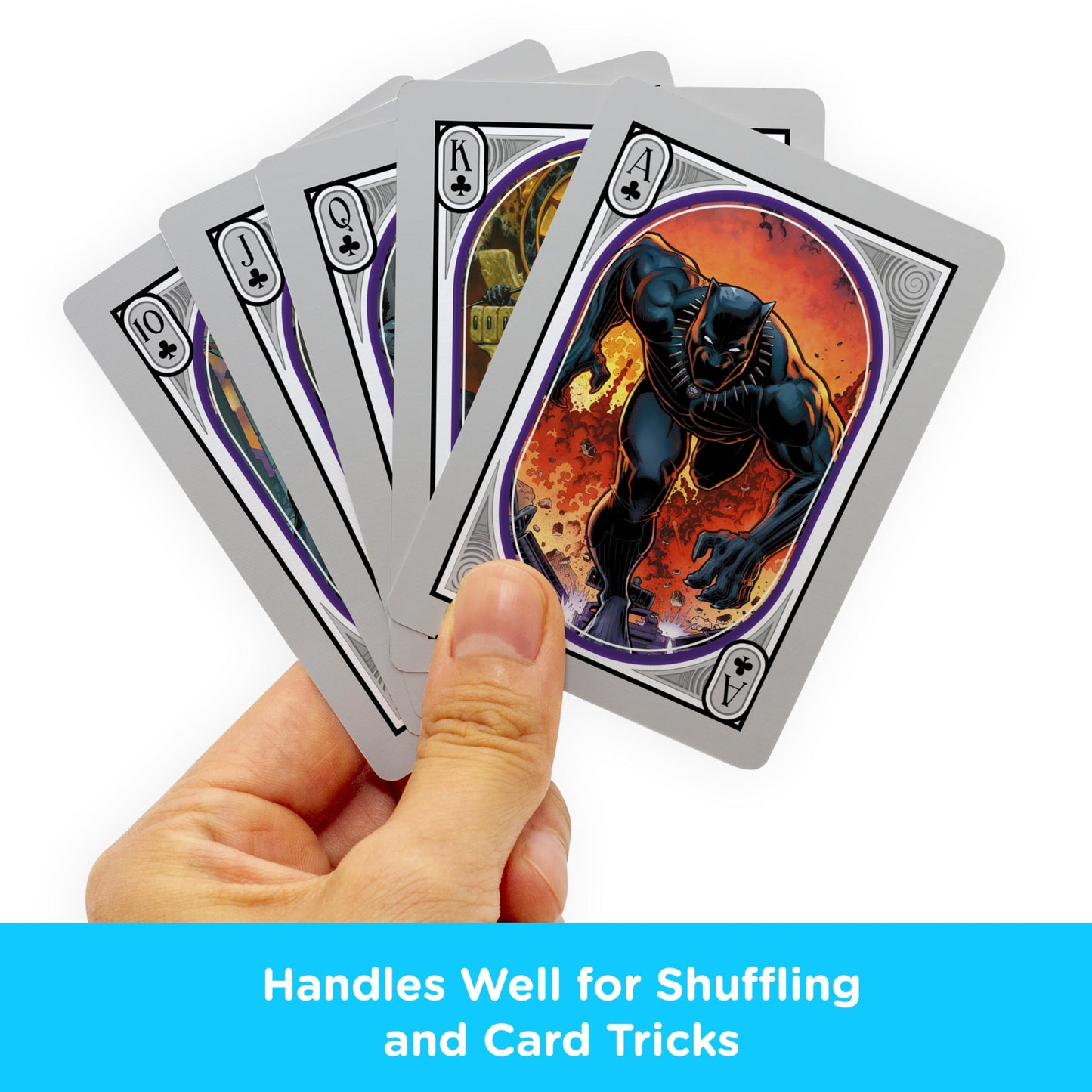Aquarius Marvel Comics Black Panther Playing Cards - Black Panther Themed Deck Of Cards For Your Favorite Card Games - Officially Licensed Marvel Comics Merchandise & Collectibles