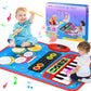 2-In-1 Musical Mat Toys For 1 Year Old Boy, Piano Keyboard & Drum Set With 2 Drum Sticks, Early Educational Musical Learning Toy