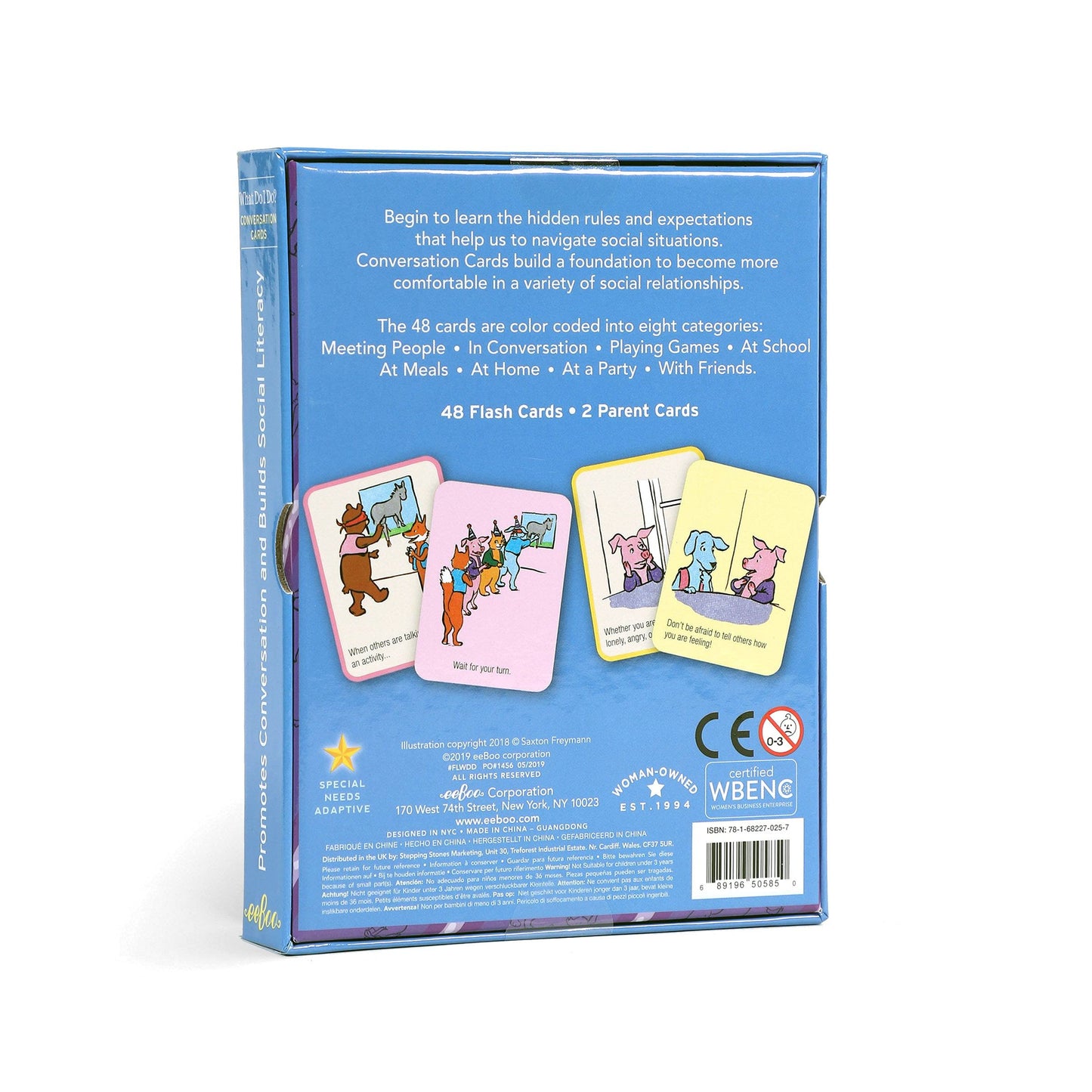 Eeboo: What Do I Do? Conversation Flashcards, Helps Develop Empathy Through Illustrations Of Social Situations That Show Complex Emotions, Valuable Communication Skills Formed, For Ages 3 And Up