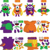 Sumind 24 Sets Halloween Craft Paper Ornaments Kits DIY Craft Halloween Paper Decorative Kit Art DIY Handcraft Supplies for Game
