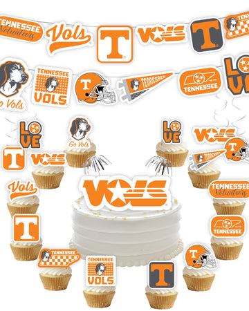 Tennessee Party Supplies (42 Pieces) For University Of Tennessee Graduation, Tailgating And Birthday Party Decorations With Tenn