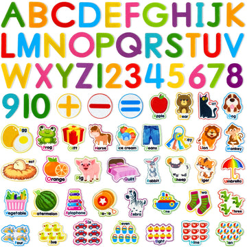 PENGFULL Felt Learning Letters,Learning Numbers,75 Felt Board Pieces for Felt Flannel Board,Alphabet ABC Learning for Toddlers f