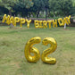 Shuntai 62 Number Balloons 26Th Or 62Nd Happy Birthday Prom Balloons Gold Letters Banner Decorations For Men Women 40 Inch Big G