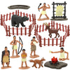 ONEST 22 Pieces Native American Figurines Indian Figurines Indians Historical Plastic Action Figures for Projects Decoration Bir