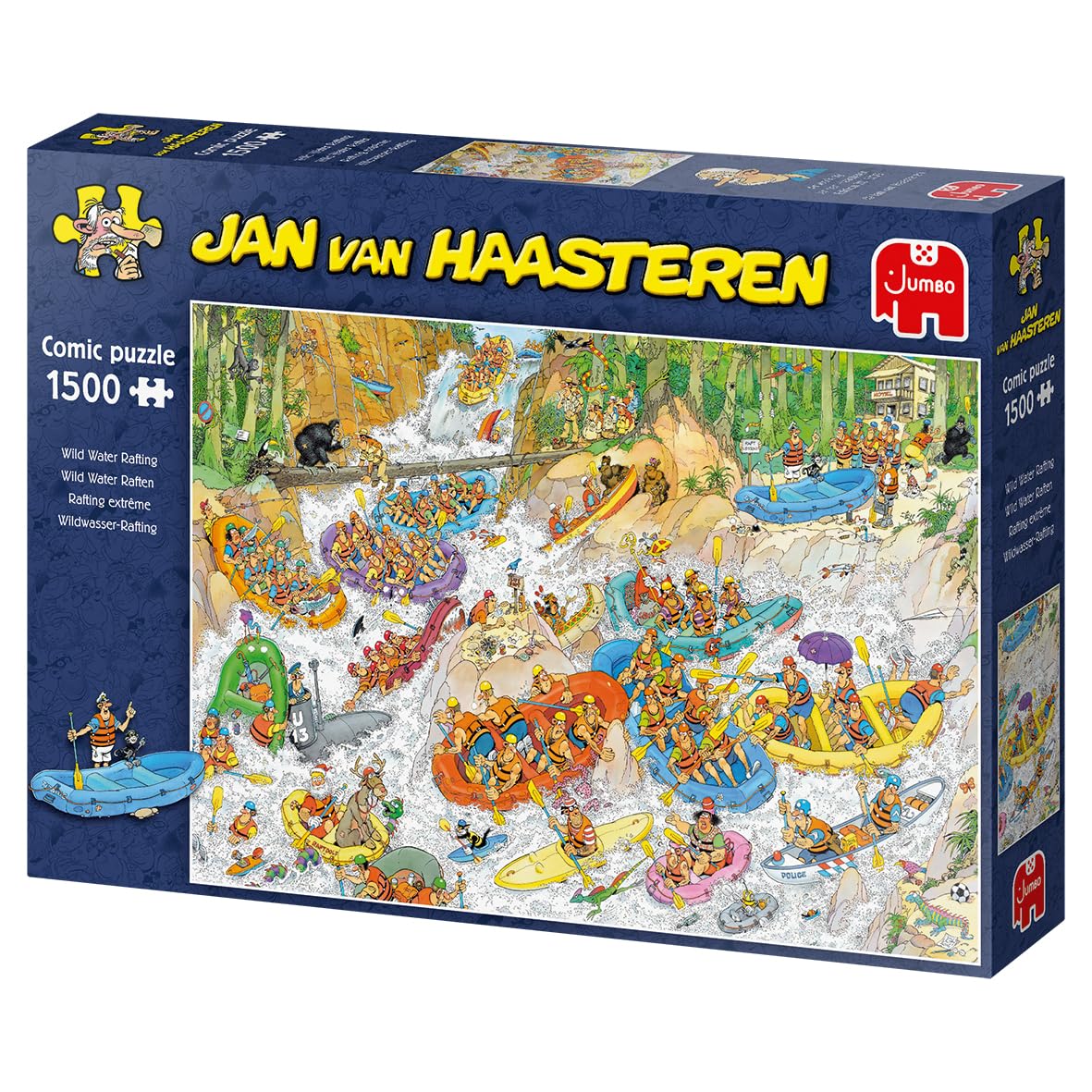 Jan van Haasteren Jumbo Wild Water Rafting Jigsaw Puzzle, 1500 Pieces, Model 19015