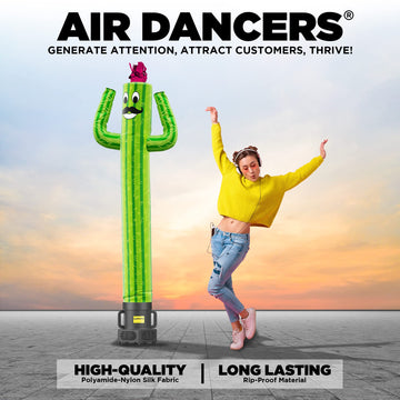 LookOurWay Air Dancers Inflatable Tube Man Set - 7ft Tall Wacky Waving Inflatable Dancing Tube Guy with Weather Resistant Blower - Character Themed - Cactus
