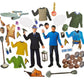 The Unemployed Philosophers Guild Officially Licensed Star Trek Kirk and Spock Magnetic Wardrobe - Dress Up Doll Play Set for Your Fridge (45+ Pieces)