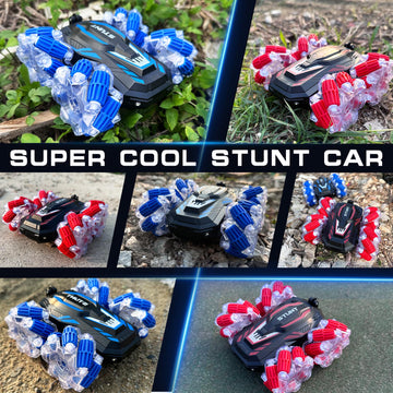 LOOZIX New Gesture Sensing RC Stunt Car with Lights Music, Hand Gesture Remote Control Car 360 Spins Double Side Twisted Glove C