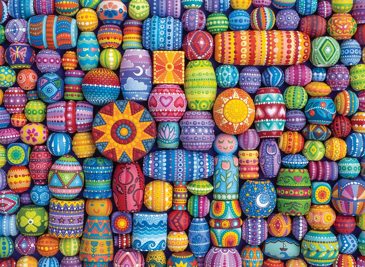 Ravensburger 500 Piece Jigsaw Puzzle - Happy Beads, Multicolor, Cardboard, Model 80695, Handcrafted in Germany
