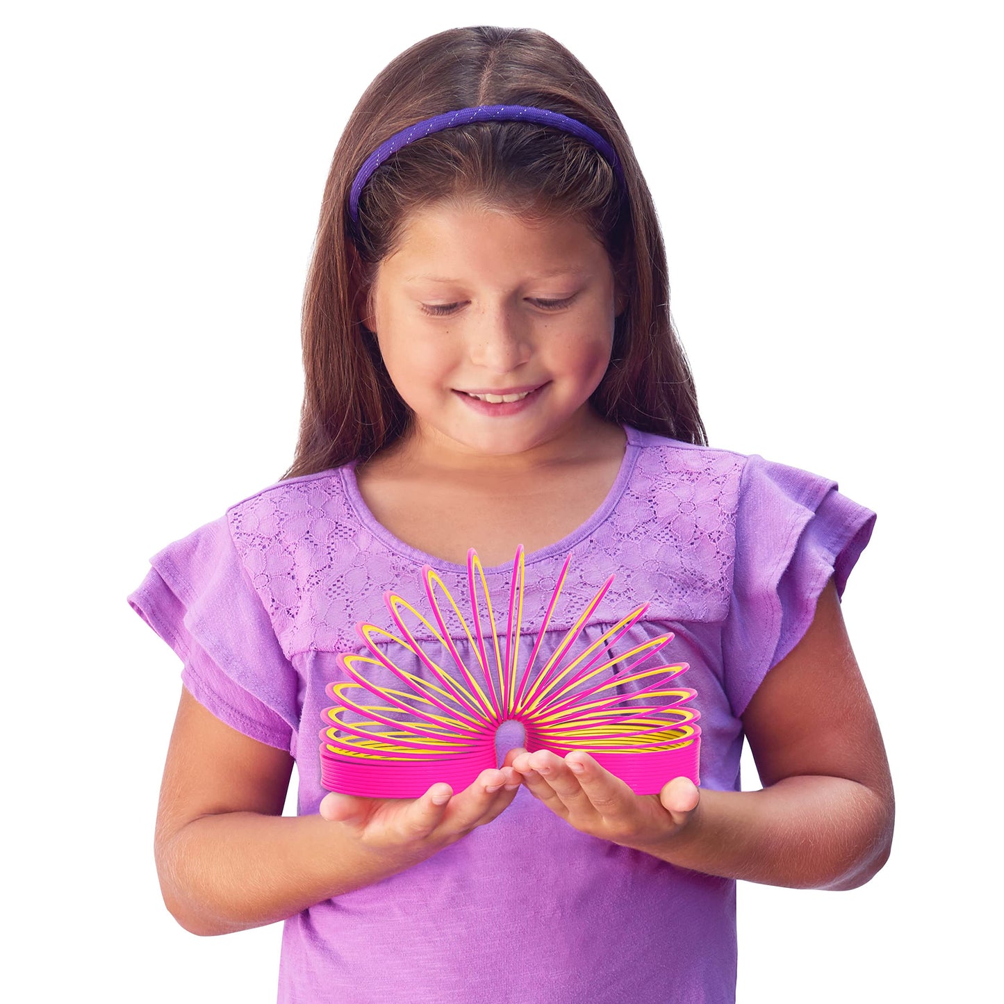 Just Play Slinky - Original Walking Spring Toy, Multicolor Neon, Small, Plastic, 3-Pack, Ages 5 Up, Model 03200