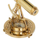 Deco 79 Metal Telescope With Compass Base, 8' X 8' X 8', Brass