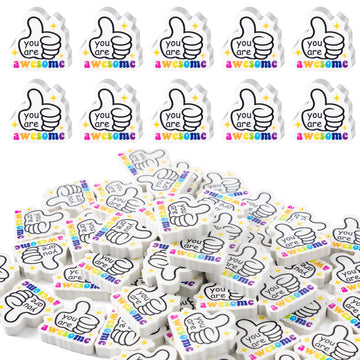 ANGOLIO 60Pcs Back to School Eraser You are Awesome Mini Inspirational Erasers Classroom Stationery for First Day of School Part